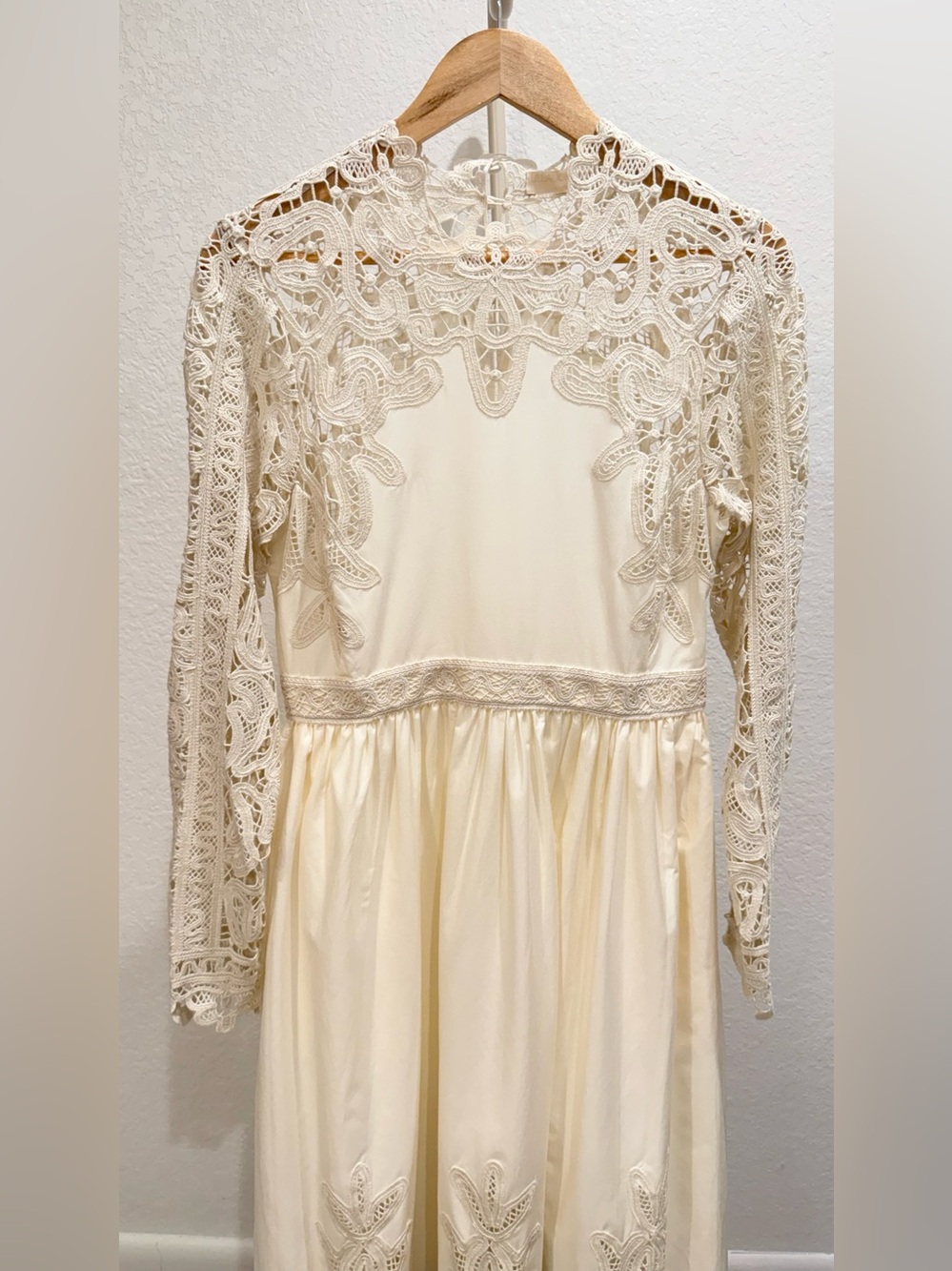 New Ulla Johnson Palermo Lace-Trimmed Cotton And Silk Dress SizeUS8 - Picture 11 of 15